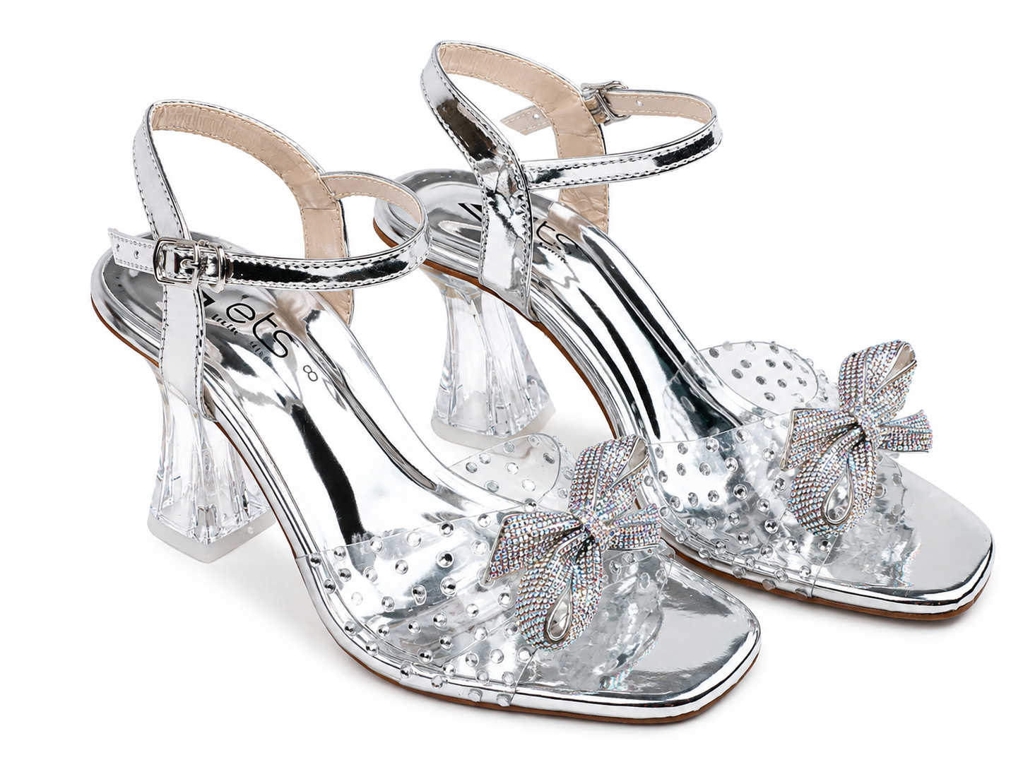 Crystal-Dusted Ankle-Strap Sandal — Burgundy