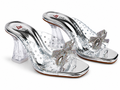 Rhinestone Bow Clear Mule Silver — Ladies Heels Pakistan | shopets.pk
